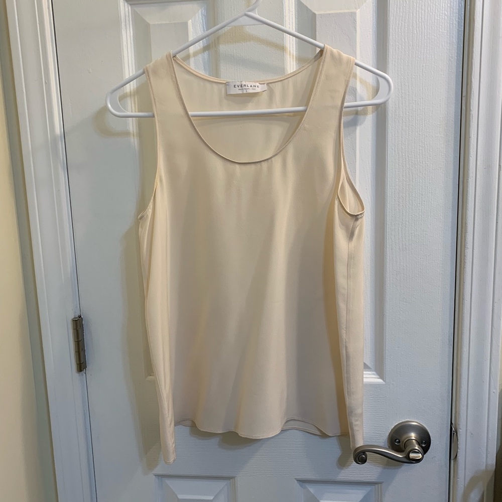 Everlane Silk Tank Top in Pink